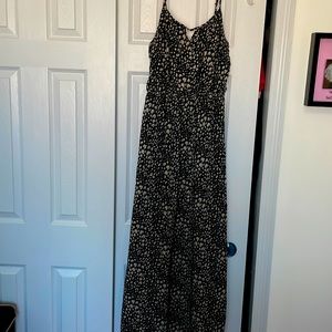 One clothing Maxi dress, black with cream, Medium